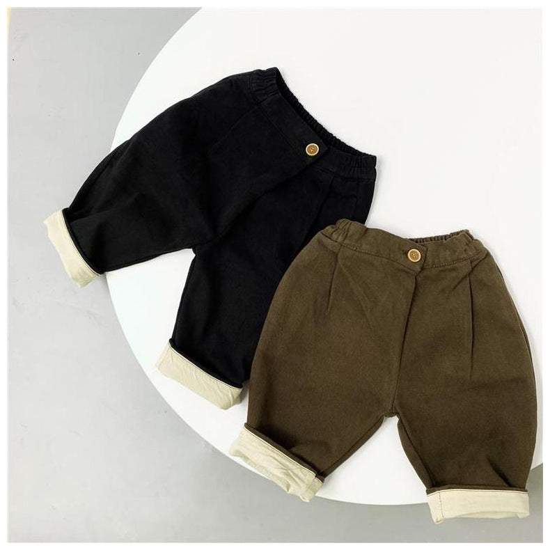 Baby Kid Unisex Solid Color Pants Wholesale 220914402