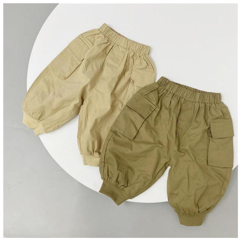 Baby Kid Unisex Solid Color Pants Wholesale 220914403