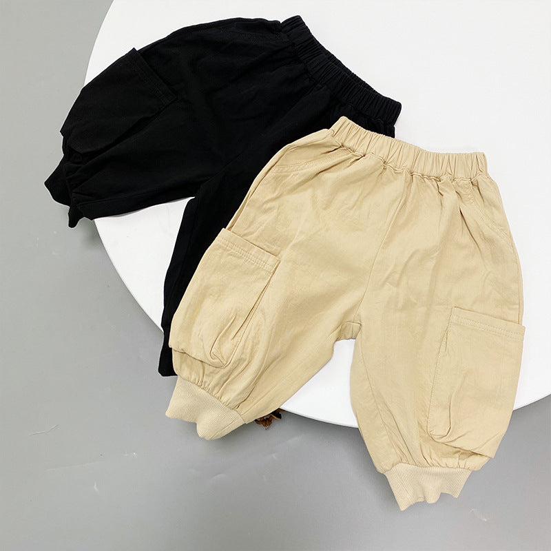 Baby Kid Unisex Solid Color Pants Wholesale 220914411