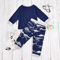 Load image into Gallery viewer, 2 Pieces Set Baby Kid Boys Color-blocking Cartoon Print Tops And Pants Wholesale 220914429
