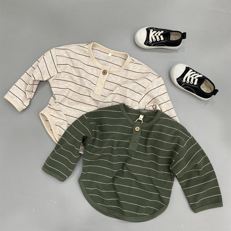 Baby Kid Unisex Striped Tops Wholesale 220914473