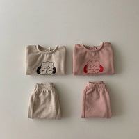 Load image into Gallery viewer, 2 Pieces Set Baby Unisex Cartoon Tops And Solid Color Pants Wholesale 220914481
