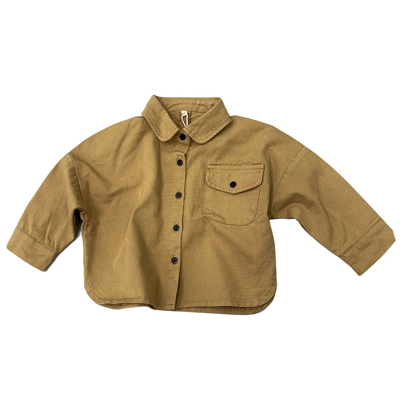 Baby Kid Boys Solid Color Shirts Wholesale 220914501