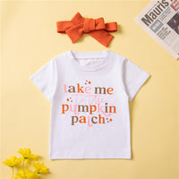 Load image into Gallery viewer, 3 Pieces Set Baby Girls Letters T-Shirts Solid Color Shorts And Bow Headwear Wholesale 220914525
