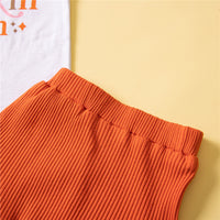 Load image into Gallery viewer, 3 Pieces Set Baby Girls Letters T-Shirts Solid Color Shorts And Bow Headwear Wholesale 220914525
