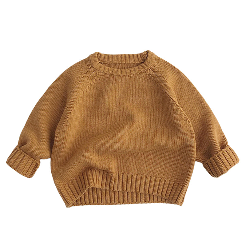 Baby Kid Unisex Solid Color Crochet Sweaters Wholesale 220914543