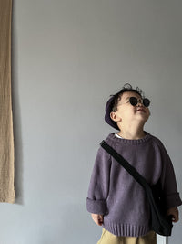 Load image into Gallery viewer, Baby Kid Unisex Solid Color Crochet Sweaters Wholesale 220914543
