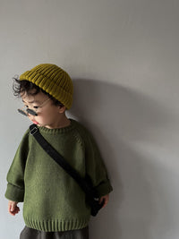 Load image into Gallery viewer, Baby Kid Unisex Solid Color Crochet Sweaters Wholesale 220914543
