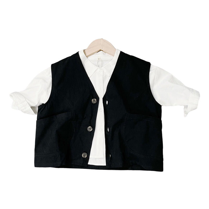 Baby Kid Boys Solid Color Vests Waistcoats Wholesale 220914569