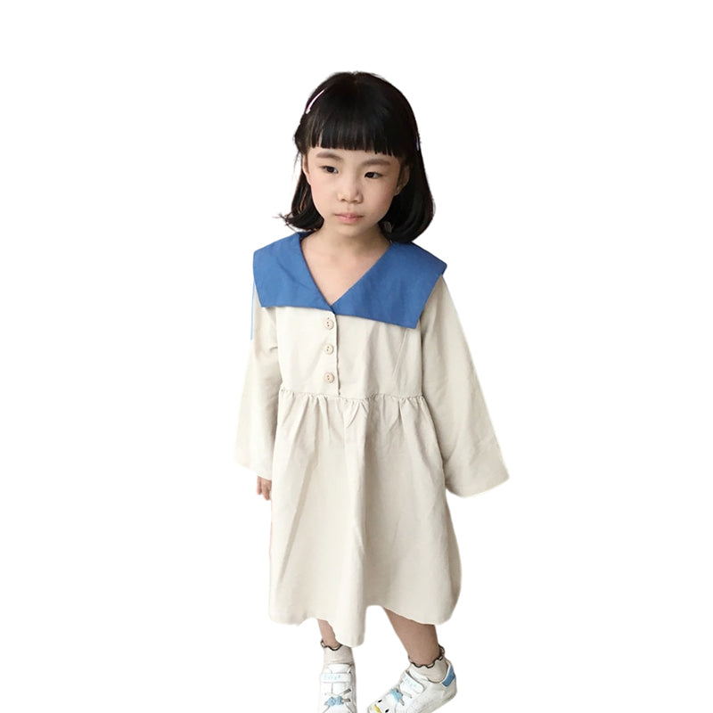 Baby Kid Girls Color-blocking Dresses Wholesale 22091458