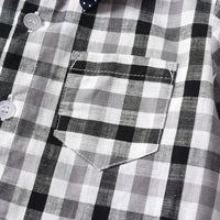 Load image into Gallery viewer, 2 Pieces Set Baby Kid Boys Birthday Party Striped Bow Shirts And Solid Color Jumpsuits Wholesale 220916178
