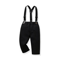 Load image into Gallery viewer, 2 Pieces Set Baby Kid Boys Birthday Party Striped Bow Shirts And Solid Color Jumpsuits Wholesale 220916178
