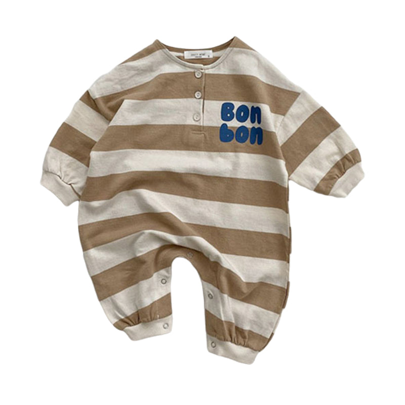 Baby Boys Striped Letters Jumpsuits Wholesale 220916300