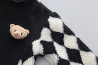 Load image into Gallery viewer, 2 Pieces Set Baby Kid Unisex Cartoon Tops And Checked Pants Wholesale 22091637
