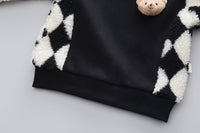 Load image into Gallery viewer, 2 Pieces Set Baby Kid Unisex Cartoon Tops And Checked Pants Wholesale 22091637
