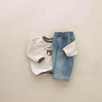 Load image into Gallery viewer, Baby Unisex Striped Cartoon Print Tops Wholesale 220916434
