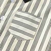 Load image into Gallery viewer, 3 Pieces Set Baby Kid Boys Birthday Party Striped Shirts Solid Color Vests Waistcoats And Jumpsuits Wholesale 220916468
