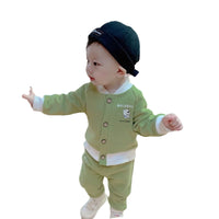 Load image into Gallery viewer, 2 Pieces Set Baby Unisex Letters Cartoon Print Jackets Outwears And Color-blocking Pants Wholesale 22091647
