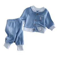 Load image into Gallery viewer, 2 Pieces Set Baby Unisex Letters Cartoon Print Jackets Outwears And Color-blocking Pants Wholesale 22091647
