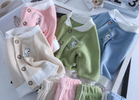 Load image into Gallery viewer, 2 Pieces Set Baby Unisex Letters Cartoon Print Jackets Outwears And Color-blocking Pants Wholesale 22091647
