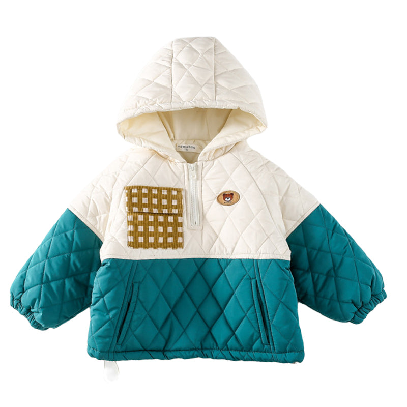 Baby Kid Unisex Color-blocking Checked Jackets Outwears Wholesale 220916485