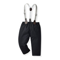 Load image into Gallery viewer, 3 Pieces Set Baby Kid Boys Dressy Solid Color Vests Waistcoats Striped Shirts And Jumpsuits Wholesale 220916522
