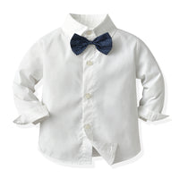 Load image into Gallery viewer, 3 Pieces Set Baby Kid Boys Birthday Party Bow Shirts Checked Vests Waistcoats And Pants Wholesale 220916530
