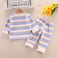 Load image into Gallery viewer, 2 Pieces Set Baby Kid Unisex Striped Tops And Pants Sleepwears Wholesale 220916538
