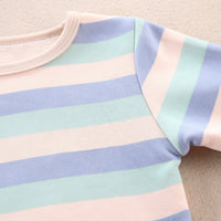 Load image into Gallery viewer, 2 Pieces Set Baby Kid Unisex Striped Tops And Pants Sleepwears Wholesale 220916538
