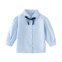 Load image into Gallery viewer, 2 Pieces Set Baby Kid Girls Solid Color Blouses And Checked Dresses Wholesale 220916546
