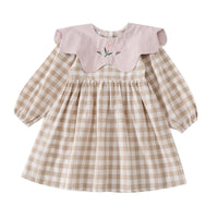 Load image into Gallery viewer, Baby Kid Girls Color-blocking Checked Dresses Wholesale 22091657
