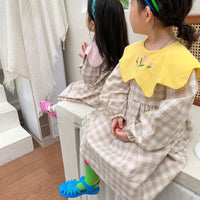 Load image into Gallery viewer, Baby Kid Girls Color-blocking Checked Dresses Wholesale 22091657
