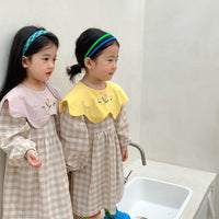 Load image into Gallery viewer, Baby Kid Girls Color-blocking Checked Dresses Wholesale 22091657
