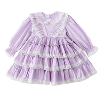 Load image into Gallery viewer, Baby Kid Girls Solid Color Lace Dresses Wholesale 22091678
