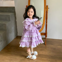 Load image into Gallery viewer, Baby Kid Girls Solid Color Lace Dresses Wholesale 22091678
