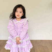 Load image into Gallery viewer, Baby Kid Girls Solid Color Lace Dresses Wholesale 22091678
