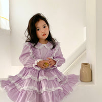 Load image into Gallery viewer, Baby Kid Girls Solid Color Lace Dresses Wholesale 22091678
