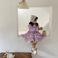 Load image into Gallery viewer, Baby Kid Girls Solid Color Lace Dresses Wholesale 22091678
