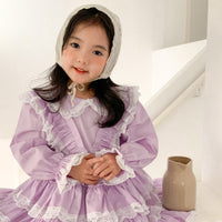 Load image into Gallery viewer, Baby Kid Girls Solid Color Lace Dresses Wholesale 22091678
