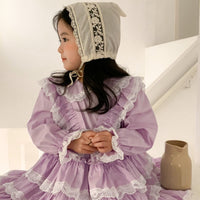 Load image into Gallery viewer, Baby Kid Girls Solid Color Lace Dresses Wholesale 22091678
