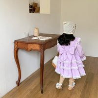 Load image into Gallery viewer, Baby Kid Girls Solid Color Lace Dresses Wholesale 22091678
