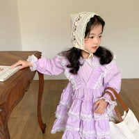 Load image into Gallery viewer, Baby Kid Girls Solid Color Lace Dresses Wholesale 22091678
