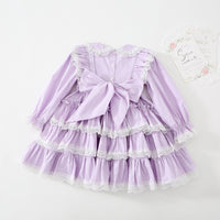 Load image into Gallery viewer, Baby Kid Girls Solid Color Lace Dresses Wholesale 22091678
