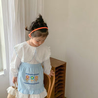 Load image into Gallery viewer, Baby Kid Girls Solid Color Embroidered Dresses Wholesale 22091679
