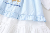 Load image into Gallery viewer, Baby Kid Girls Solid Color Embroidered Dresses Wholesale 22091679
