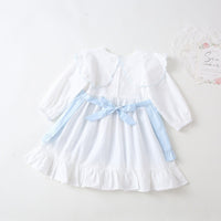 Load image into Gallery viewer, Baby Kid Girls Solid Color Embroidered Dresses Wholesale 22091679
