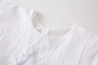 Load image into Gallery viewer, Baby Kid Girls Solid Color Embroidered Dresses Wholesale 22091679
