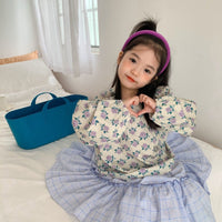 Load image into Gallery viewer, Baby Kid Girls Flower Print Tops Wholesale 22091680
