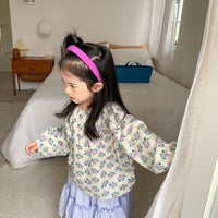 Load image into Gallery viewer, Baby Kid Girls Flower Print Tops Wholesale 22091680
