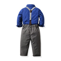 Load image into Gallery viewer, 2 Pieces Set Baby Kid Big Kid Boys Dressy Solid Color Bow Shirts And Suits Jumpsuits Wholesale 22091689
